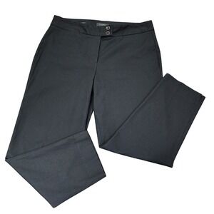 Talbots Heritage Chino Pants Sz 14 Black Cotton Stretch Hi Rise‎ Tapered Cropped
